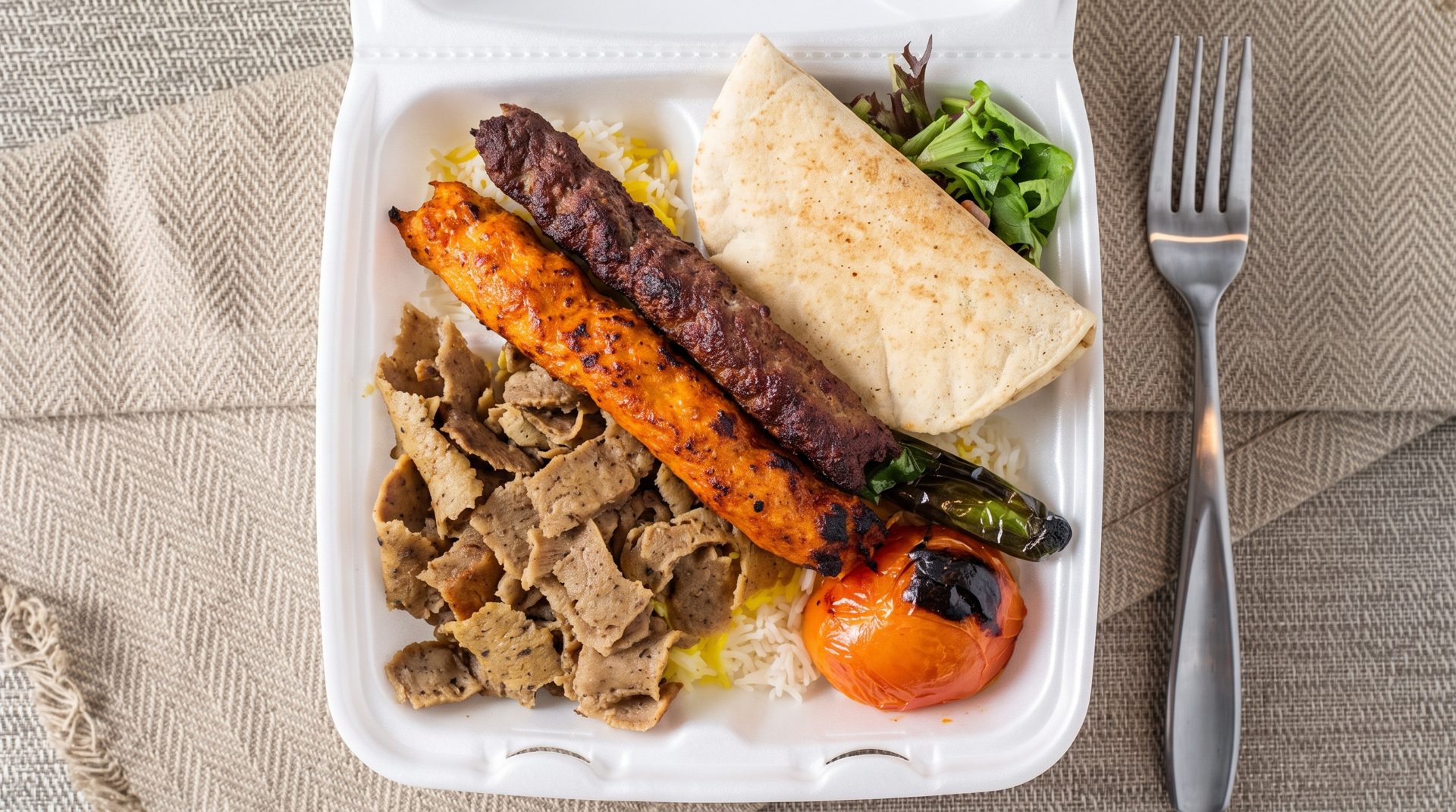 The kabobs at NoHo Cafe